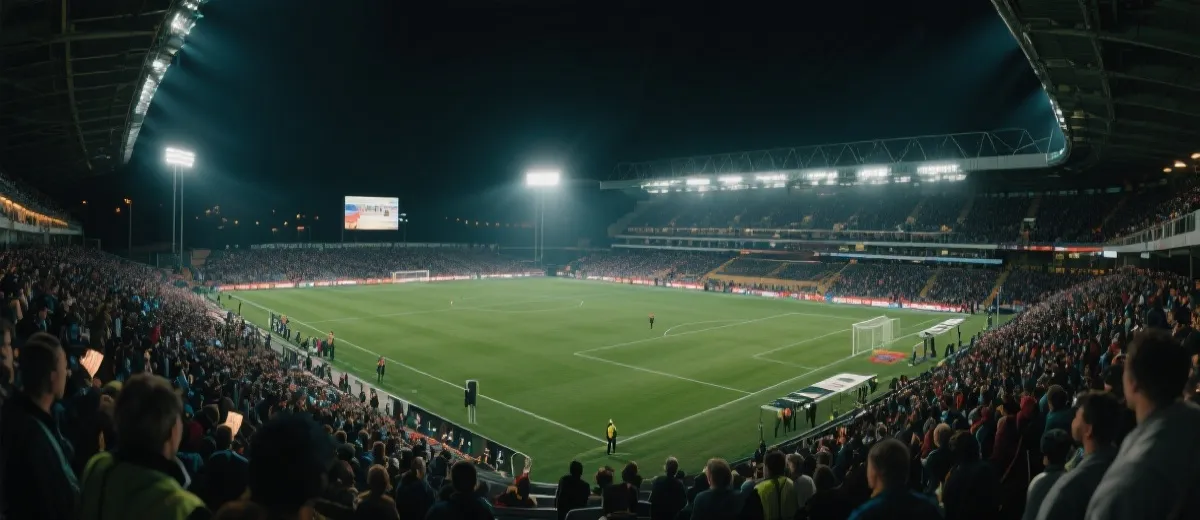 赛场灯火与绿茵场